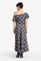 A-Line Checked Regular Waist Crossed Woven Midi Skirt G1762Ax25Au - 5