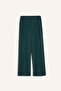 Straight Fit Elastic Waist Wide Leg Pants F1016Ax25Au - 7