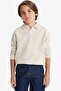 Polo Collar Striped Long Sleeve T-Shirt Boys G1812A825Au - 3