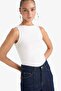 Slim Fit Boat Neck Ribbed Undershirt F9572Ax25Au - 5