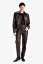 Straight Fit Pocketed Short Leg Ankle Length Leather Pants G1274Ax25Au - 2