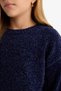 Crew Neck Chenille Knitwear Sweater for Girls F2619A825Wn - 4