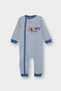 Printed Striped Corded Fabric Ribbed Knit Snap Fastener Long Sleeve Romper Baby Boy Newborn F2213A525Au