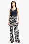 Florida High Waist Wide Leg Patterned Viscose Trousers N4915Az22Sm - 2