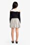 Woven Checkered Balloon Skirt for Girls G1606A825Au - 7