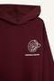 Overshirt Fit Hooded Printed Thick Fabric Sweatshirt G0181Ax25Wn - 5