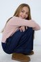 Crew Neck Chenille Knitwear Sweater for Girls F2619A825Wn - 2