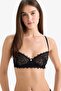 Lace-Up Lace Cupless Non-Padded Underwire Balconette Bra F7024Ax25Wn