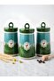 3-Piece Luxury Bird Green Soho Vacuum Jar Set