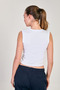 Women's Deep V-Neck Sleeveless Bodysuit - White - 5