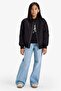 Water Repellent Waterproof College Collar Zippered Bomber Coat Girl Child E8606A825Au - 2
