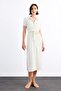 Shirt Collar Belted Short Sleeve Midi Dress G1060Ax25Sm