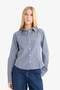 Fitted Checked Poplin Long Sleeve Shirt F9285Ax25Au - 3