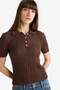 Regular Fit Polo Neck Buttoned Short Sleeve Knitwear Sweater F7774Ax25Au - 3