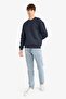 Boxy Fit Crew Neck Soft Fleece Lined Printed Sweatshirt X8282AZ25AU - 4