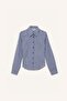 Fitted Checked Poplin Long Sleeve Shirt F9285Ax25Au - 4