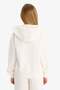 Cotton Relax Fit Long Sleeve Hooded Ecru Basic Sweatshirt Girls F0008A825Au - 6