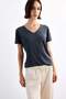 V-Neck Modal Short Sleeve T-Shirt G0402Ax25Sm - 3