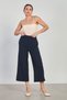 Women's Crop Tank Top with Chest Pads and Straps - Beige - 5