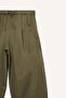 100% Cotton Baggy Fit Gabardine Trousers F7809Ax25Au - 4