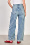 Women's Double Leg Palazzo Jean Trousers - Light Blue - 5