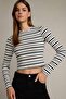Crew Neck Striped Long Sleeve T-Shirt G0740Ax25Sm - 3