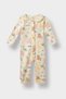 Animal Print Ribbed Long-Sleeved Romper for Baby Girl Newborn F2187A525AU