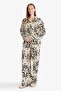 Wide Leg Patterned Crinkle Viscose Trousers with Pocket Detail G0303Ax25Au - 2