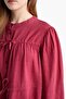 Regular Fit Crew Neck Flared Cotton Long Sleeve Tunic F9042Ax25Au - 7