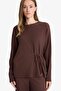 Regular Fit Crew Neck Wrinkled Textured Long Sleeve T-Shirt G1800Ax25Au