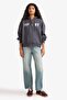 Cotton Oversize Long Sleeve Wide Fit Hooded Back Printed Zippered Sweatshirt F8915Ax25Au - 2