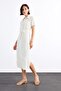 Shirt Collar Belted Short Sleeve Midi Dress G1060Ax25Sm - 2