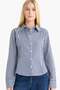 Fitted Checked Poplin Long Sleeve Shirt F9285Ax25Au