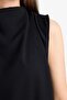 Regular Fit Turtleneck Crepe Tank Top F9149Ax25Wn - 5