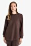 Regular Fit Crew Neck Long Sleeve Tunic F5117Ax25Au