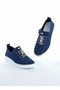 Warte Navy Blue Suede Lace-Up Sneakers - 5