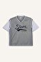 Oversize Wide Fit V-Neck Embroidered Short Sleeve T-Shirt for Boys G1685A825Au - 8