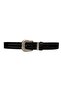 100% Genuine Leather, Silver Jewelled Buckle, Metal Jewelled Bridge Black Women's Jeans Belt 4 Cm=an-byn-66 - 3