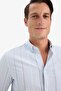 100% Cotton Regular Fit Polo Collar Striped Pocketed Cotton Long Sleeve Shirt E7892AX25AU - 5