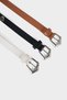 Women's Faux Leather 3-Piece Casual Belt F3366Axns - 2