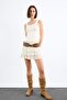 Elastic Waist Floral Flounce Mini Skirt F7905Ax25Sm - 2