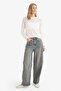 Regular Fit Long Sleeve Ecru Cotton Crew Neck Knitwear Sweater F7977Ax25Au - 2