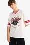100% Cotton Loose Fit Crew Neck Printed Short Sleeve T-Shirt G0046Ax25Hs