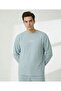 Unisex Crew Neck Embossed Printed Inside Cotton Pocketed Top and Bottom Set - 6