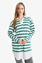 100% Cotton Regular Fit Polo Collar Striped Sweatshirt Tunic D2183Ax25Au - 3