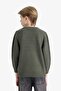 Crew Neck Knitwear Sweater for Boys F0958A825Wn - 3