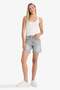 100% Cotton High Waist Jean Bermuda Shorts F9968Ax25Au - 2