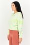 Women Oversized Fit Long Sleeve Outdoor Hoodie, Mint Green - 2