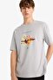 100% Cotton Boxy Fit Crew Neck Printed Short Sleeve T-Shirt F8567Ax25Hs