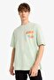100% Cotton Boxy Fit Crew Neck Back Print Short Sleeve T-Shirt F8569Ax25Hs - 4